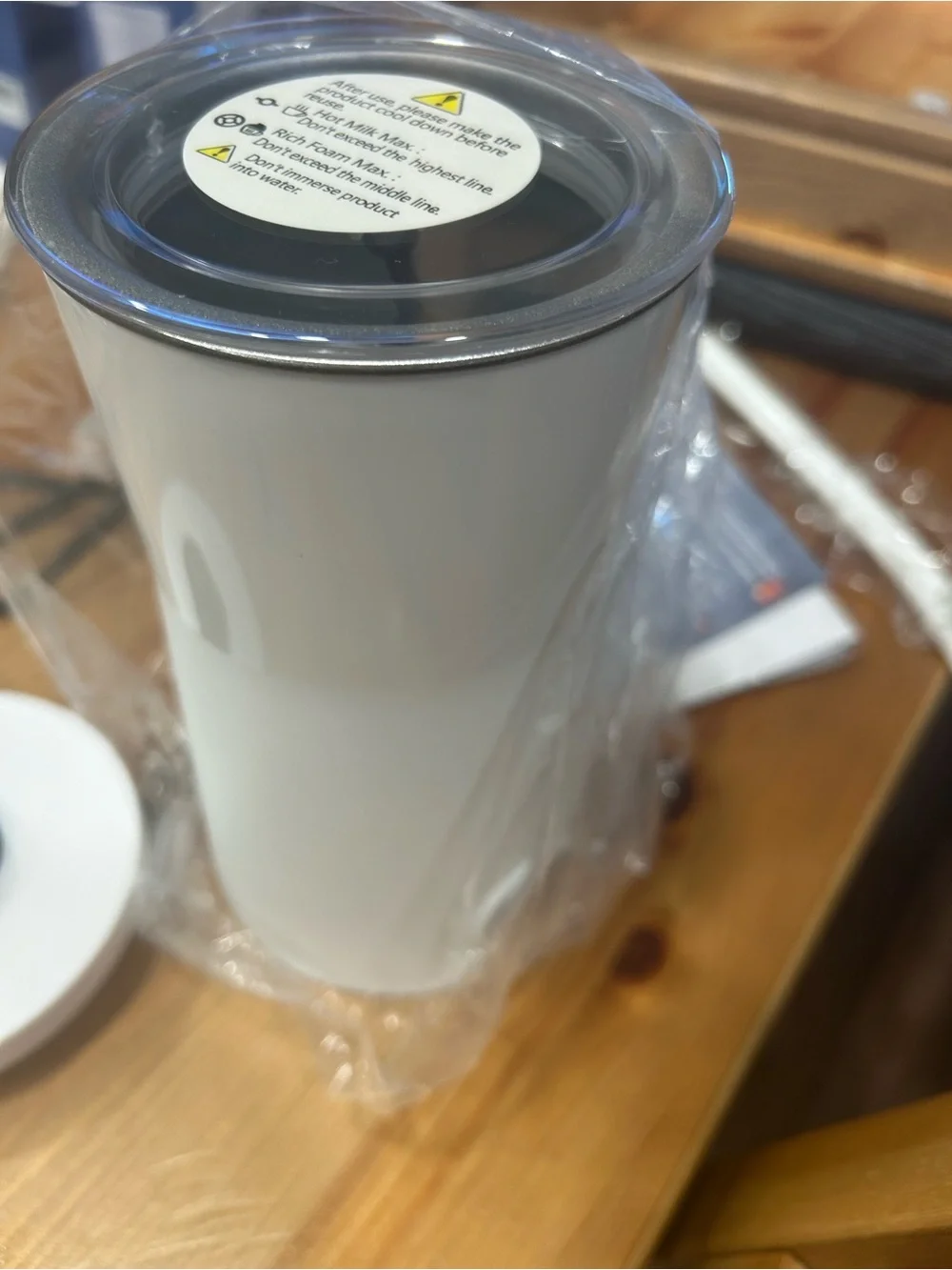 Huogary Electric Milk Frother & Steamer N31 White - Automatic Foam Maker 500W